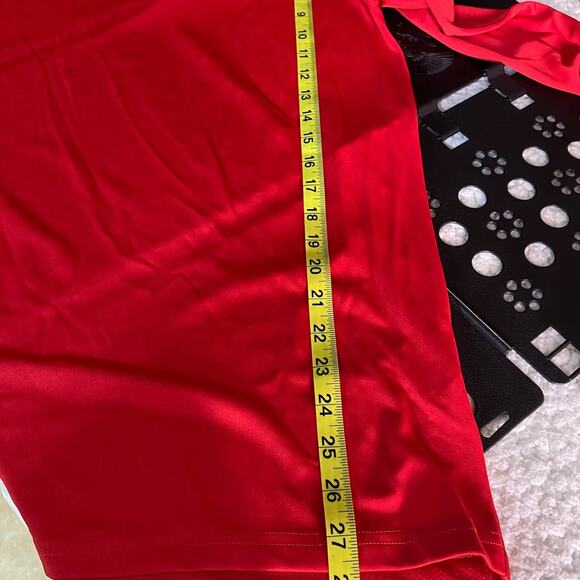 Nike Dri-FIT Long Sleeve Shirt Men’s Size M | Red Athletic Training Tee - Picture 7 of 7